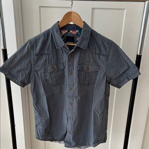 Prana Men's Blue Casual Button Down Shirt